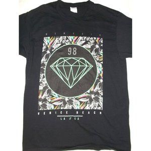 VINTAGE 98 VENICE BEACH UNISEX (M) BLACK SHORT SLEEVES T SHIRT SUMMER VACATION
